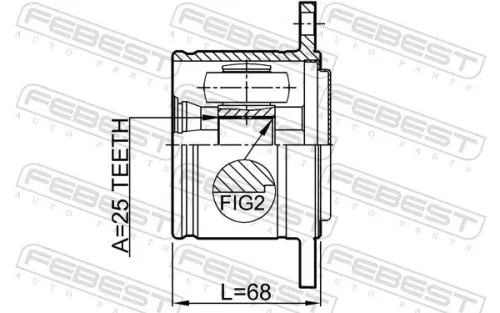 FEBEST Joint Kit, drive shaft (0411-V43RH)