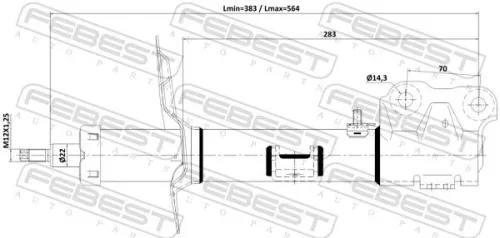 FEBEST Shock Absorber (04110-006FL)