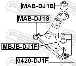 FEBEST Ball Joint (0420-DJ1F)