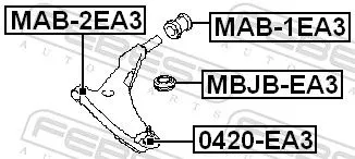 FEBEST Ball Joint (0420-EA3)