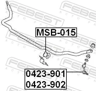 FEBEST Link/Coupling Rod, stabiliser bar (0423-902)