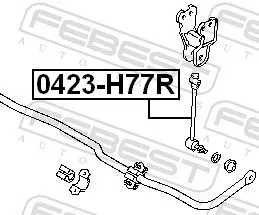 FEBEST Link/Coupling Rod, stabiliser bar (0423-H77R)
