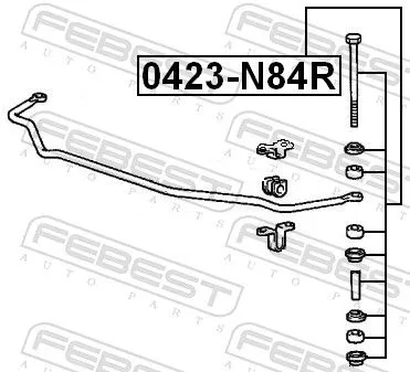 FEBEST Link/Coupling Rod, stabiliser bar (0423-N84R)