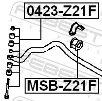 FEBEST Link/Coupling Rod, stabiliser bar (0423-Z21F)