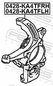 FEBEST Steering Knuckle, wheel suspension (0428-KA4TFLH)