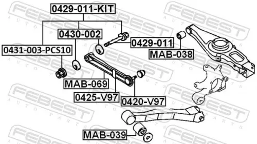 FEBEST Camber Correction Screw Set (0429-011-KIT)
