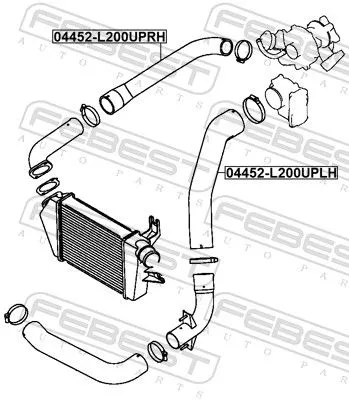FEBEST Charge Air Hose (04452-L200UPLH)