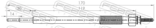 FEBEST Glow Plug (04642-001)