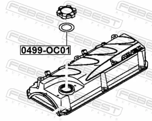 FEBEST Seal, oil filler neck cap (0499-OC01)
