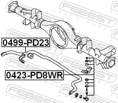 FEBEST Stabiliser Bar, suspension (0499-PD23)