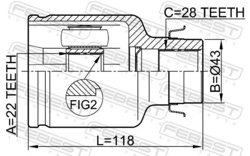 FEBEST Joint Kit, drive shaft (0511-M316ATRH)