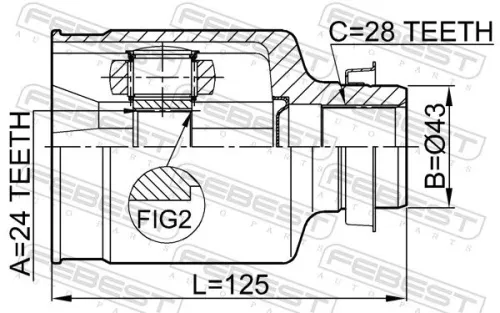 FEBEST Joint Kit, drive shaft (0511-MZ5ATRH)