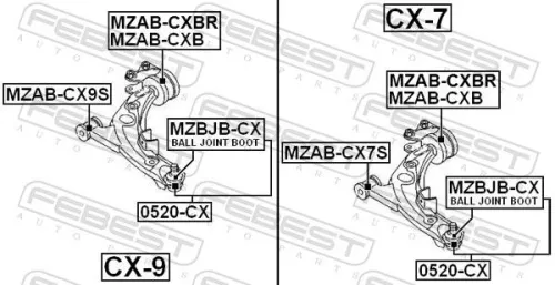 FEBEST Ball Joint (0520-CX)