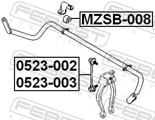FEBEST Link/Coupling Rod, stabiliser bar (0523-002)