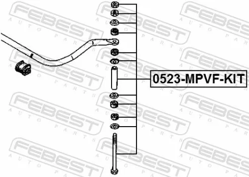 FEBEST Link/Coupling Rod, stabiliser bar (0523-MPVF-KIT)