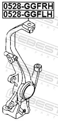 FEBEST Steering Knuckle, wheel suspension (0528-GGFLH)