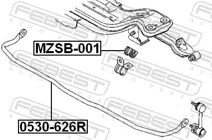 FEBEST Stabiliser Bar, suspension (0530-626R)