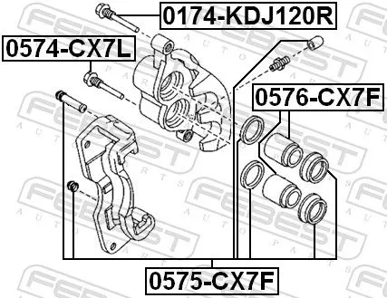 FEBEST Repair Kit, brake caliper (0575-CX7F)