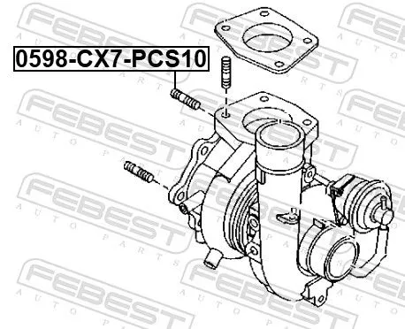 FEBEST Bolt, exhaust manifold (0598-CX7-PCS10)
