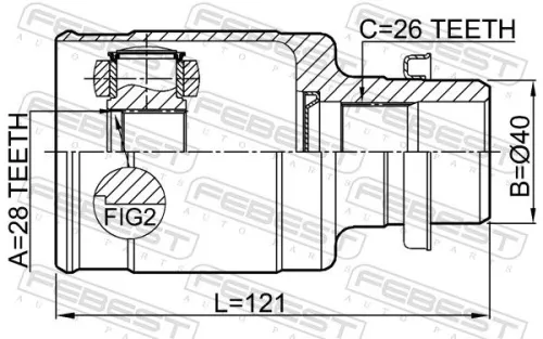 FEBEST Joint Kit, drive shaft (0711-AZG413RH)
