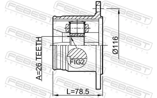 FEBEST Joint Kit, drive shaft (0711-JBR)