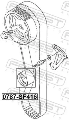 FEBEST Tensioner Pulley, timing belt (0787-SF416)