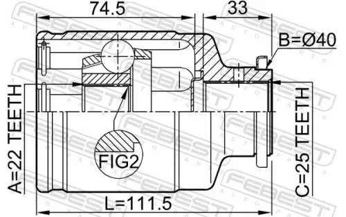FEBEST Joint Kit, drive shaft (0811-1001)