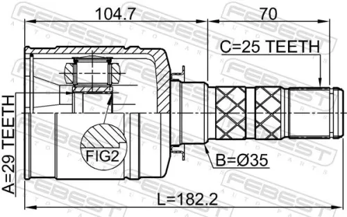 FEBEST Joint Kit, drive shaft (0811-S13)