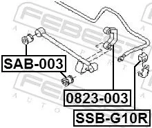 FEBEST Link/Coupling Rod, stabiliser bar (0823-003)