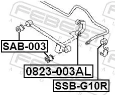 FEBEST Link/Coupling Rod, stabiliser bar (0823-003AL)