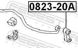 FEBEST Link/Coupling Rod, stabiliser bar (0823-20A)