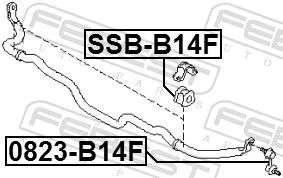 FEBEST Link/Coupling Rod, stabiliser bar (0823-B14F)