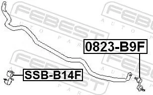 FEBEST Link/Coupling Rod, stabiliser bar (0823-B9F)