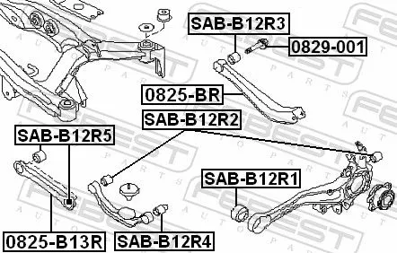 FEBEST Control/Trailing Arm, wheel suspension (0825-BR)