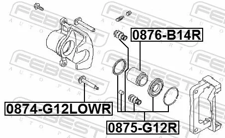 FEBEST Piston, brake caliper (0876-B14R)