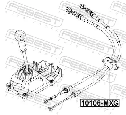 FEBEST Cable Pull, manual transmission (10106-MXG)