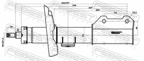 FEBEST Shock Absorber (10660580FL)