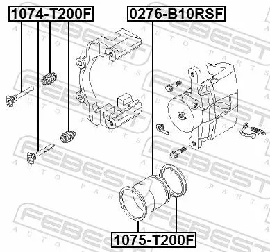 FEBEST Guide Bolt, brake caliper (1074-T200F)