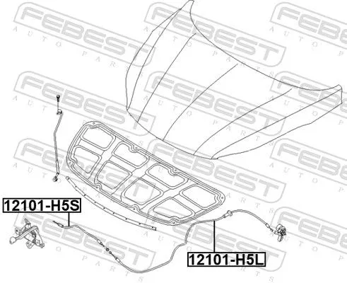 FEBEST Bonnet Cable (12101-H5S)
