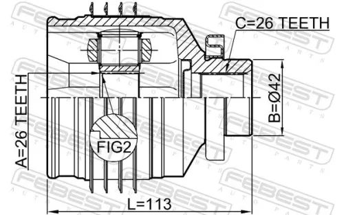 FEBEST Joint Kit, drive shaft (1211-SFMTRH)