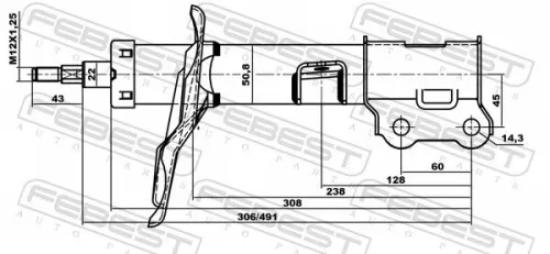FEBEST Shock Absorber (12110-001FL)