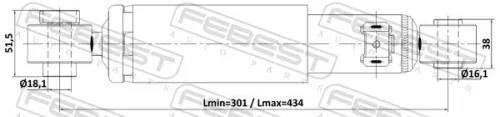 FEBEST Shock Absorber (12110-020R)