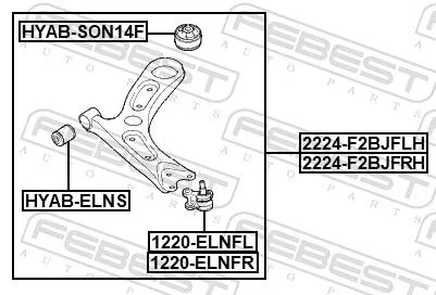 FEBEST Ball Joint (1220-ELNFL)