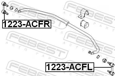 FEBEST Link/Coupling Rod, stabiliser bar (1223-ACFL)