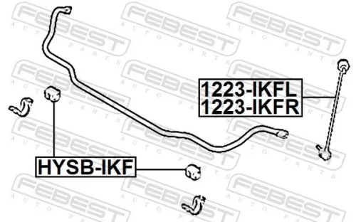 FEBEST Link/Coupling Rod, stabiliser bar (1223-IKFR)