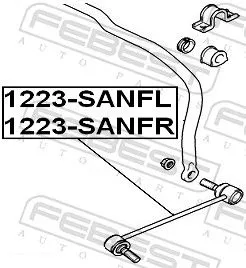 FEBEST Link/Coupling Rod, stabiliser bar (1223-SANFR)