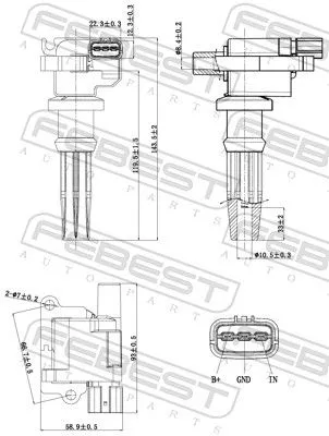 FEBEST Ignition Coil (12640-003)
