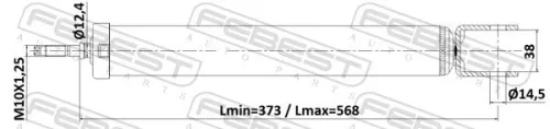 FEBEST Shock Absorber (12650756R)