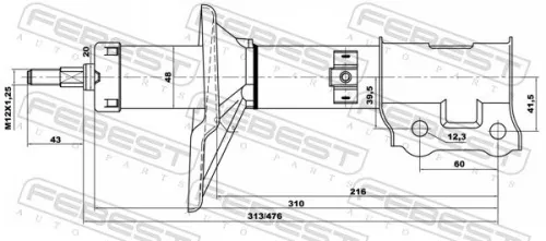 FEBEST Shock Absorber (12666694FL)
