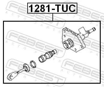 FEBEST Master Cylinder, clutch (1281-TUC)